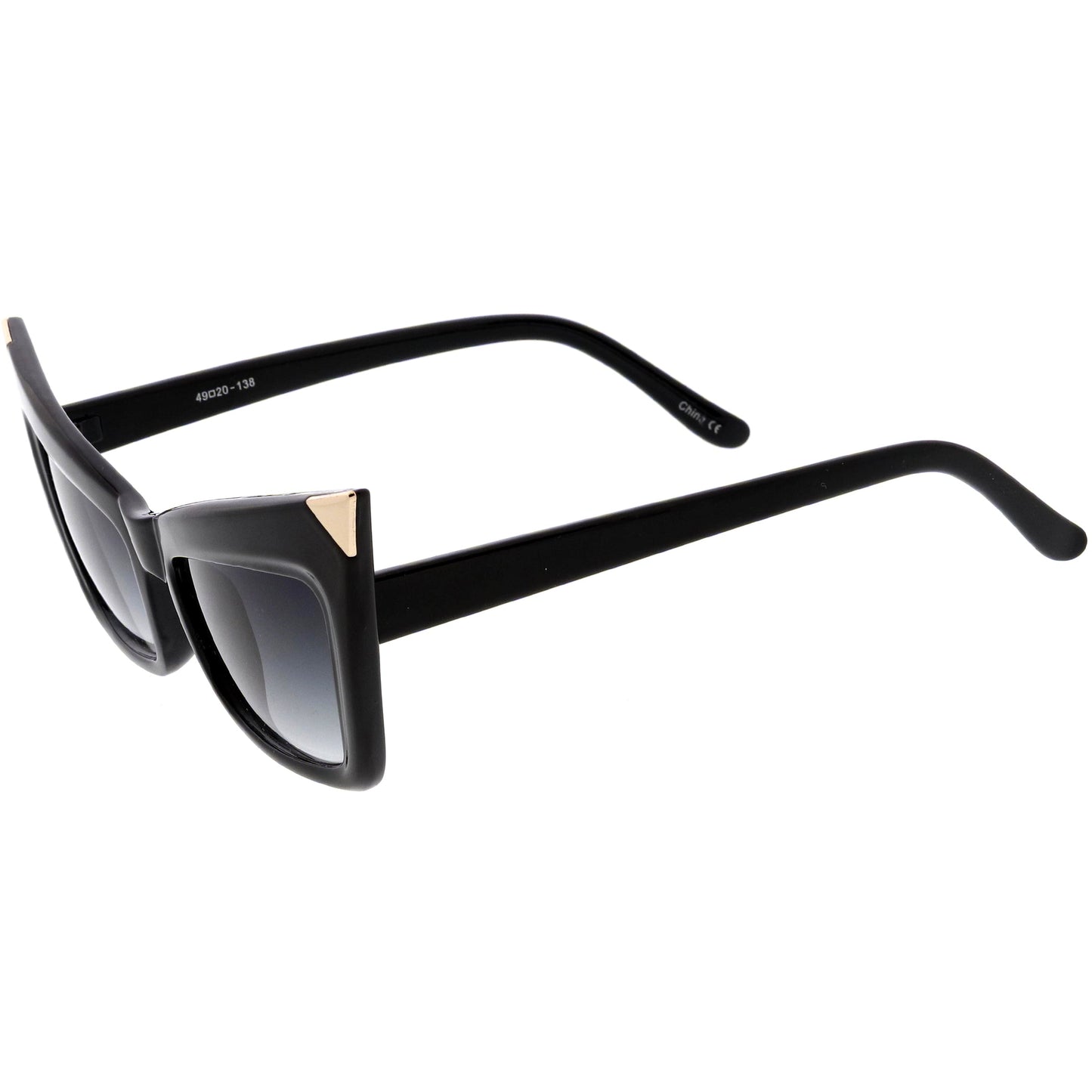 Sharp High-Pointed Metal Tip Designer-Inspired Fashion Cat Eye Sunglasses D004