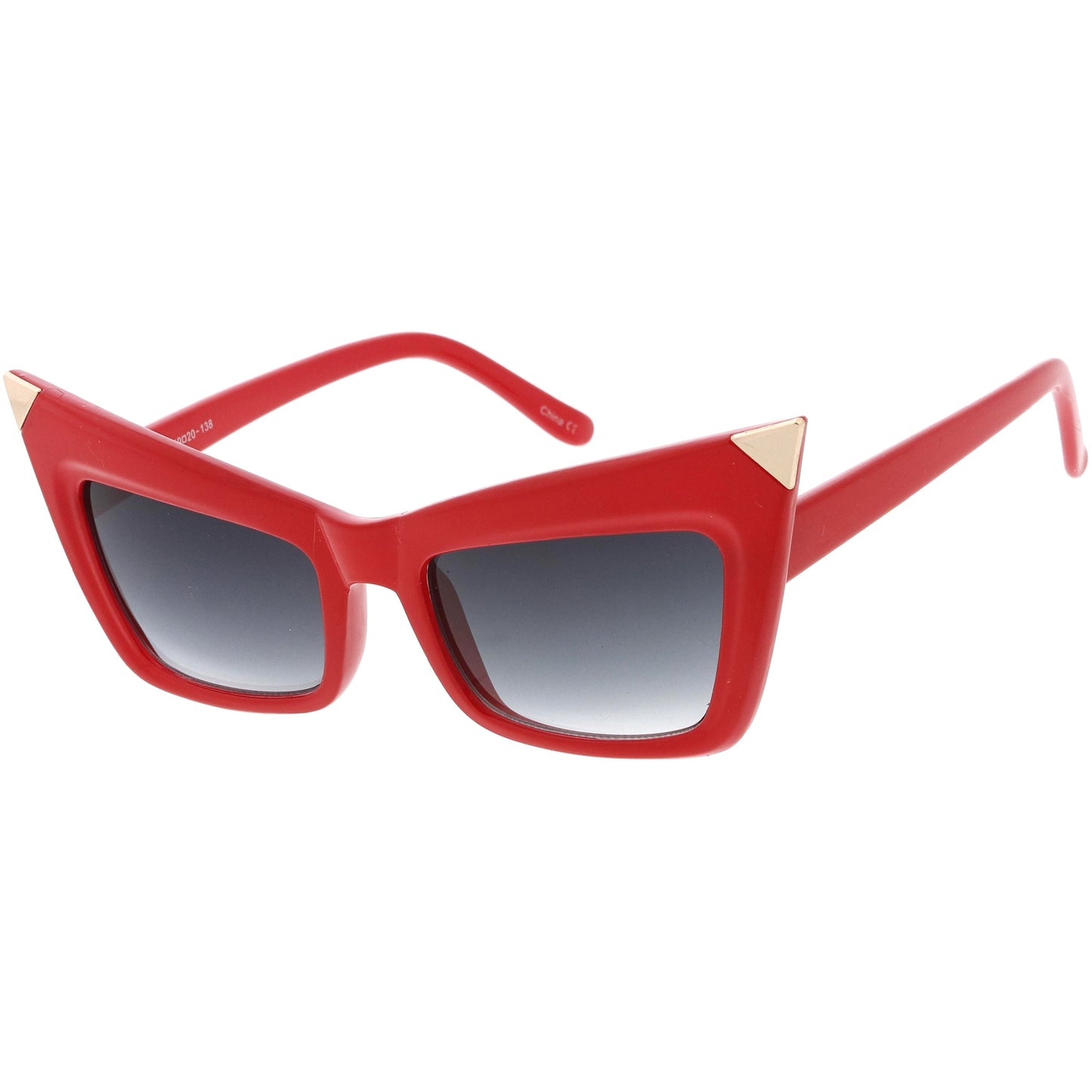Sharp High-Pointed Metal Tip Designer-Inspired Fashion Cat Eye Sunglasses D004