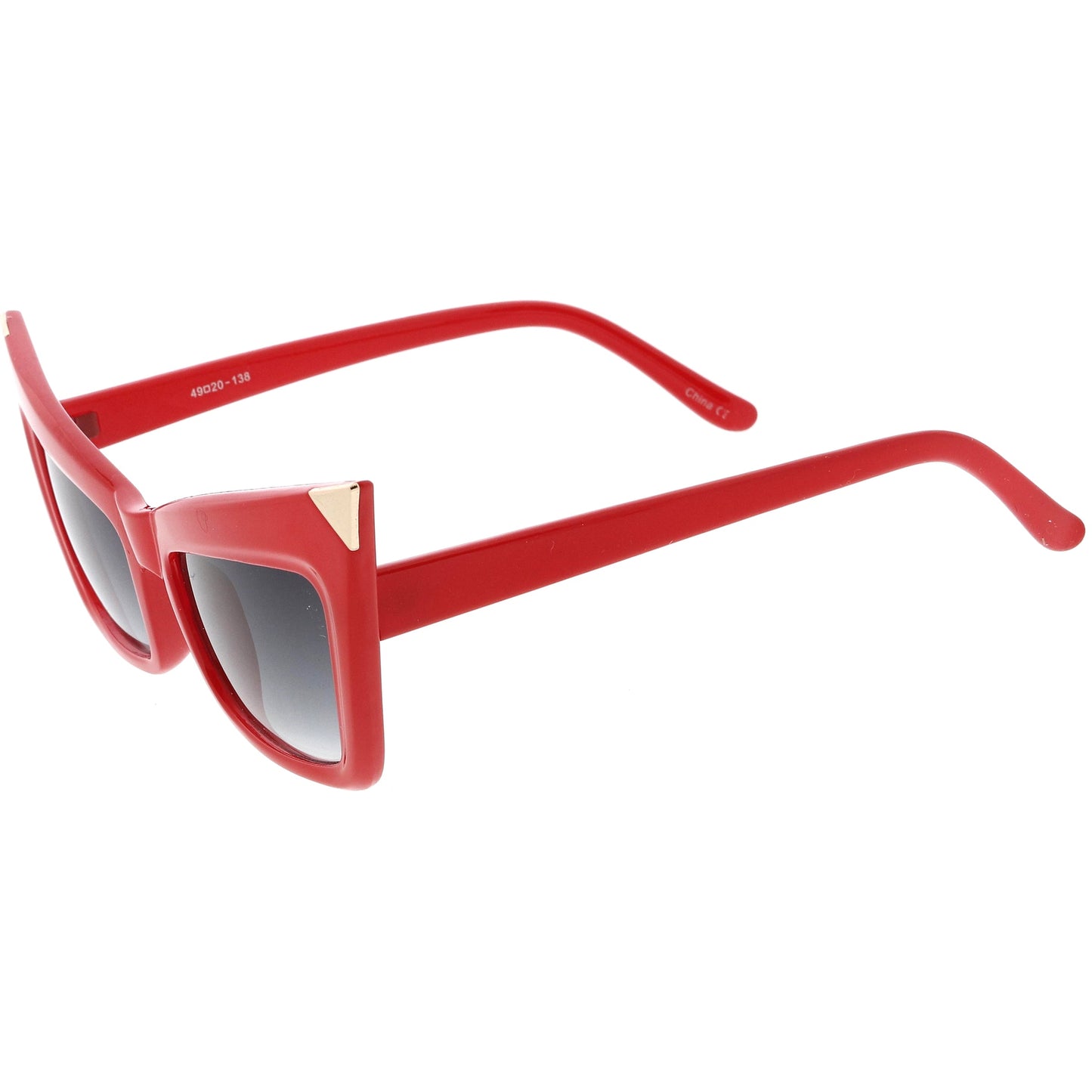 Sharp High-Pointed Metal Tip Designer-Inspired Fashion Cat Eye Sunglasses D004