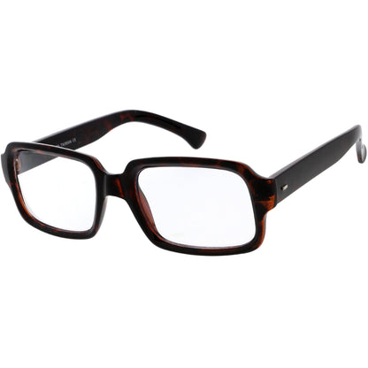 Casual Thick Rimmed Retro Rectangle Blue Light Glasses D012