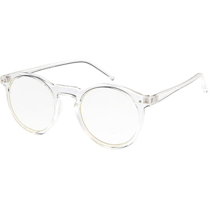 Retro P3 Shaped Clear Lens Blue Light Blocking Glasses D158