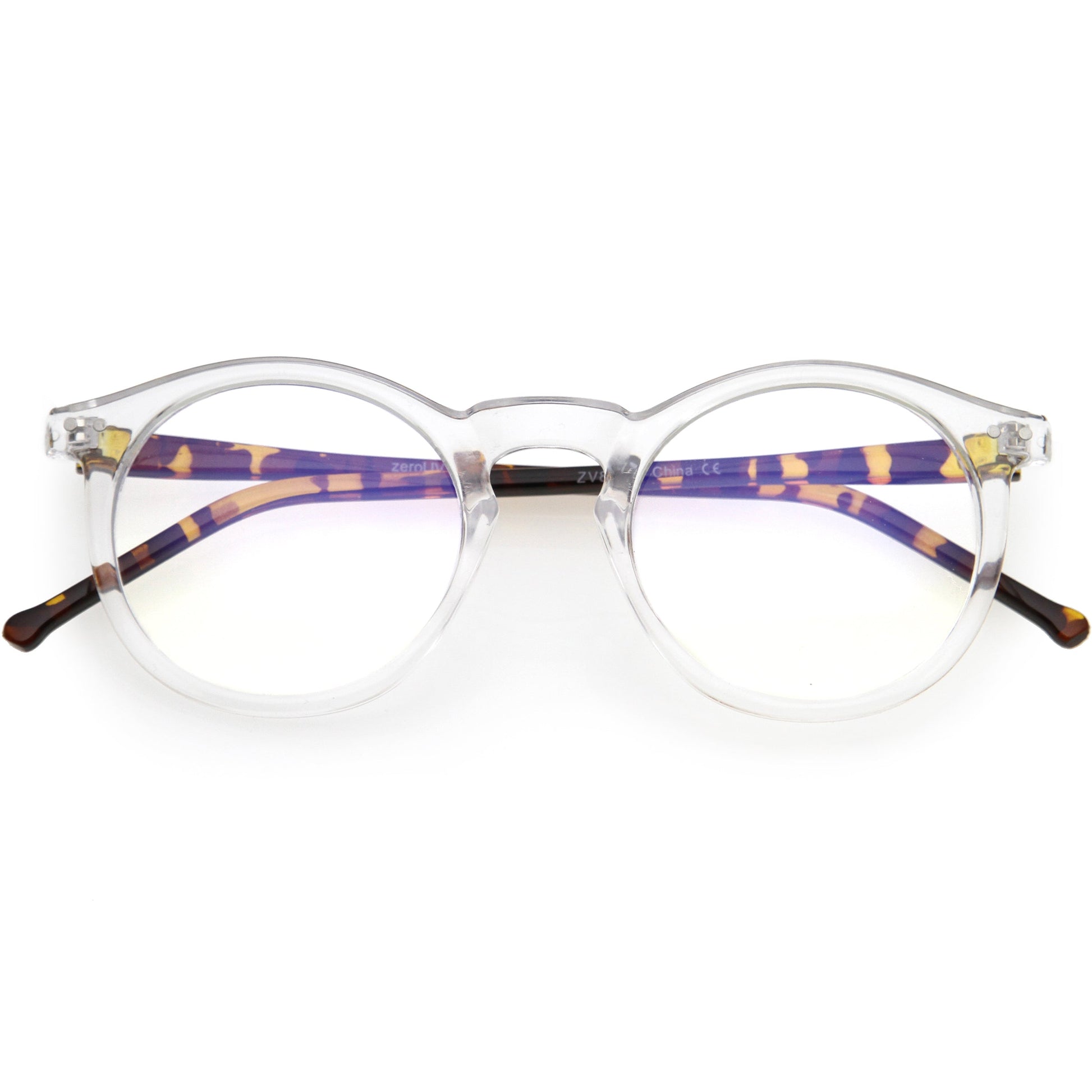 Retro P3 Shaped Clear Lens Blue Light Blocking Glasses D158
