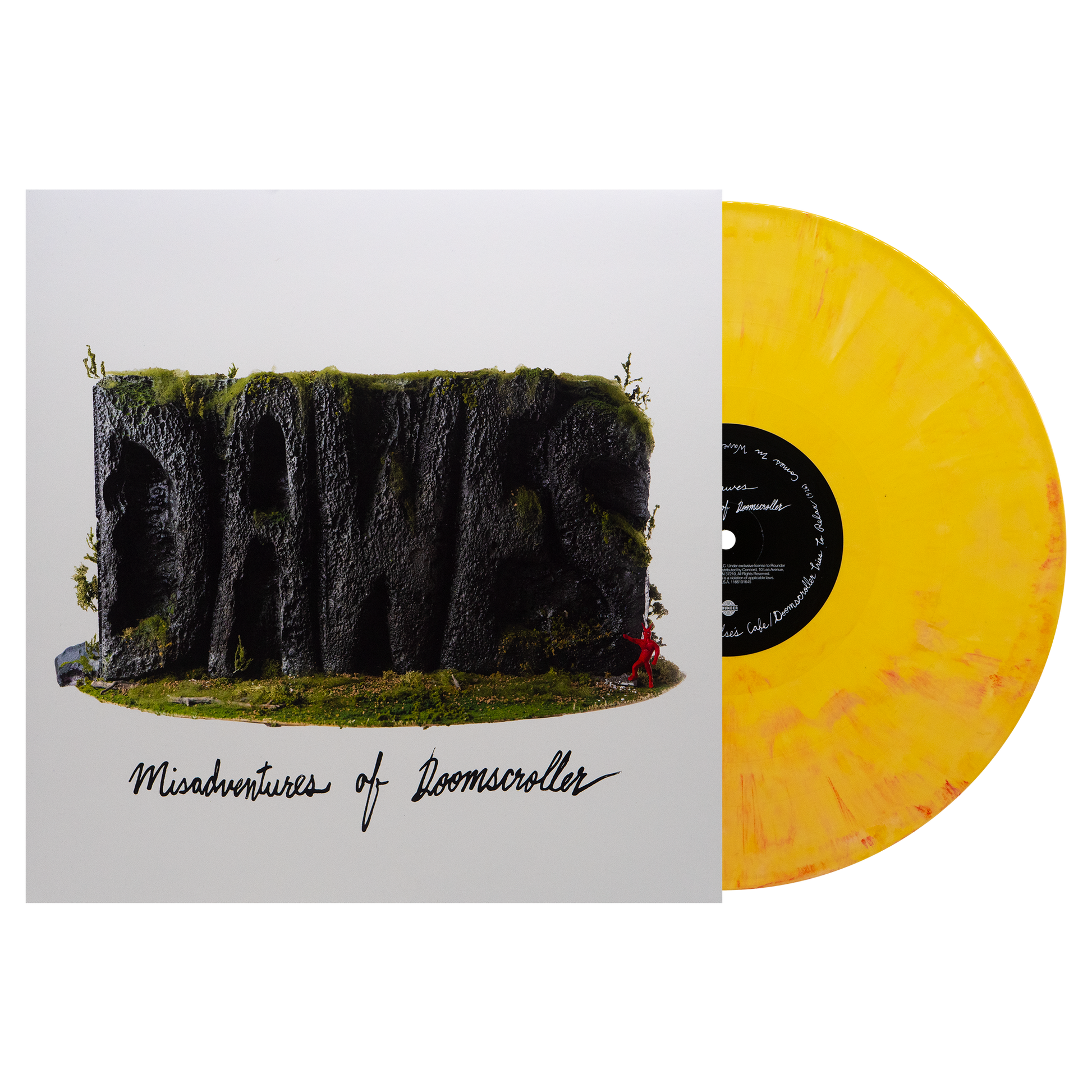 Misadventures Of Doomscroller - Yellow & Red Swirl Vinyl Record