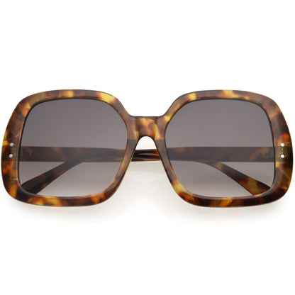Glam Retro Fabulous Fashion Oversized Square Sunglasses D205