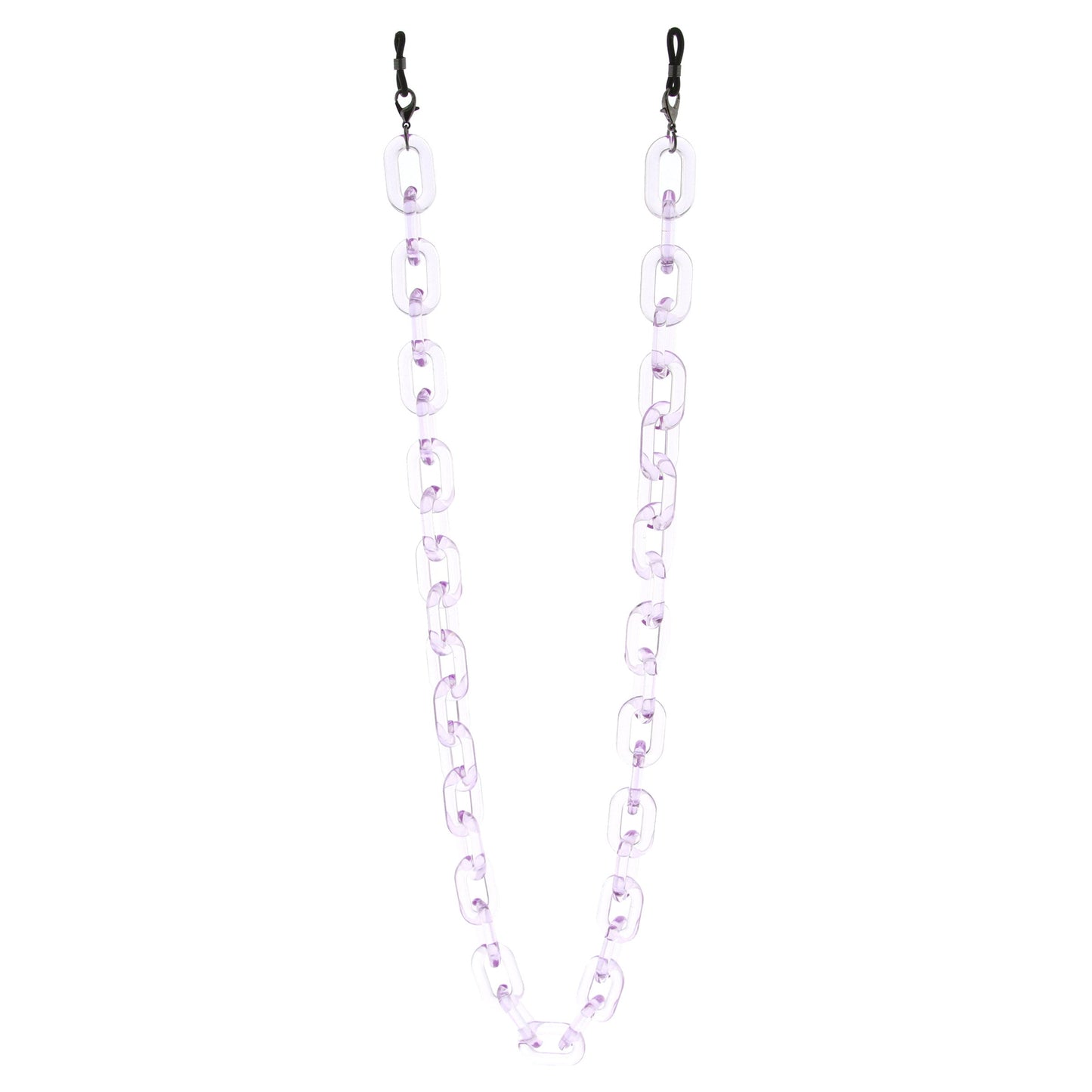 Color Pop 30" Translucent Plastic Face Mask and Glasses Chain