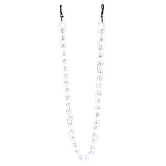 Color Pop 30" Translucent Plastic Face Mask and Glasses Chain