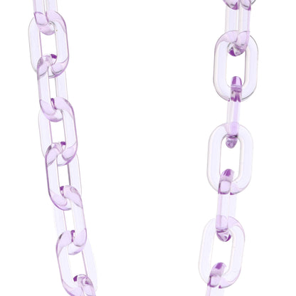 Color Pop 30" Translucent Plastic Face Mask and Glasses Chain