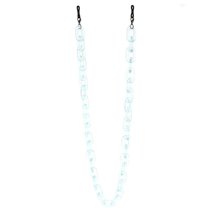 Color Pop 30" Translucent Plastic Face Mask and Glasses Chain