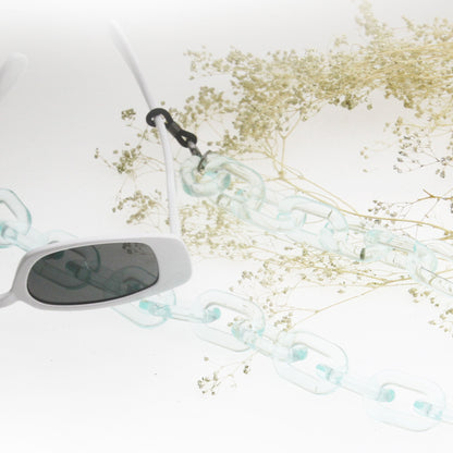 Color Pop 30" Translucent Plastic Face Mask and Glasses Chain