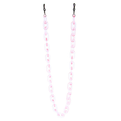 Color Pop 30" Translucent Plastic Face Mask and Glasses Chain