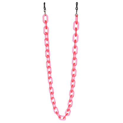 Color Pop 30" Translucent Plastic Face Mask and Glasses Chain