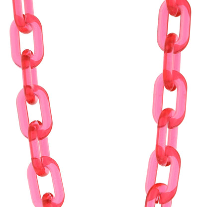 Color Pop 30" Translucent Plastic Face Mask and Glasses Chain