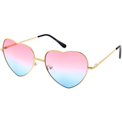 Sweet Gradient Lens Rainbow Fashion Metal Heart Sunglasses D239