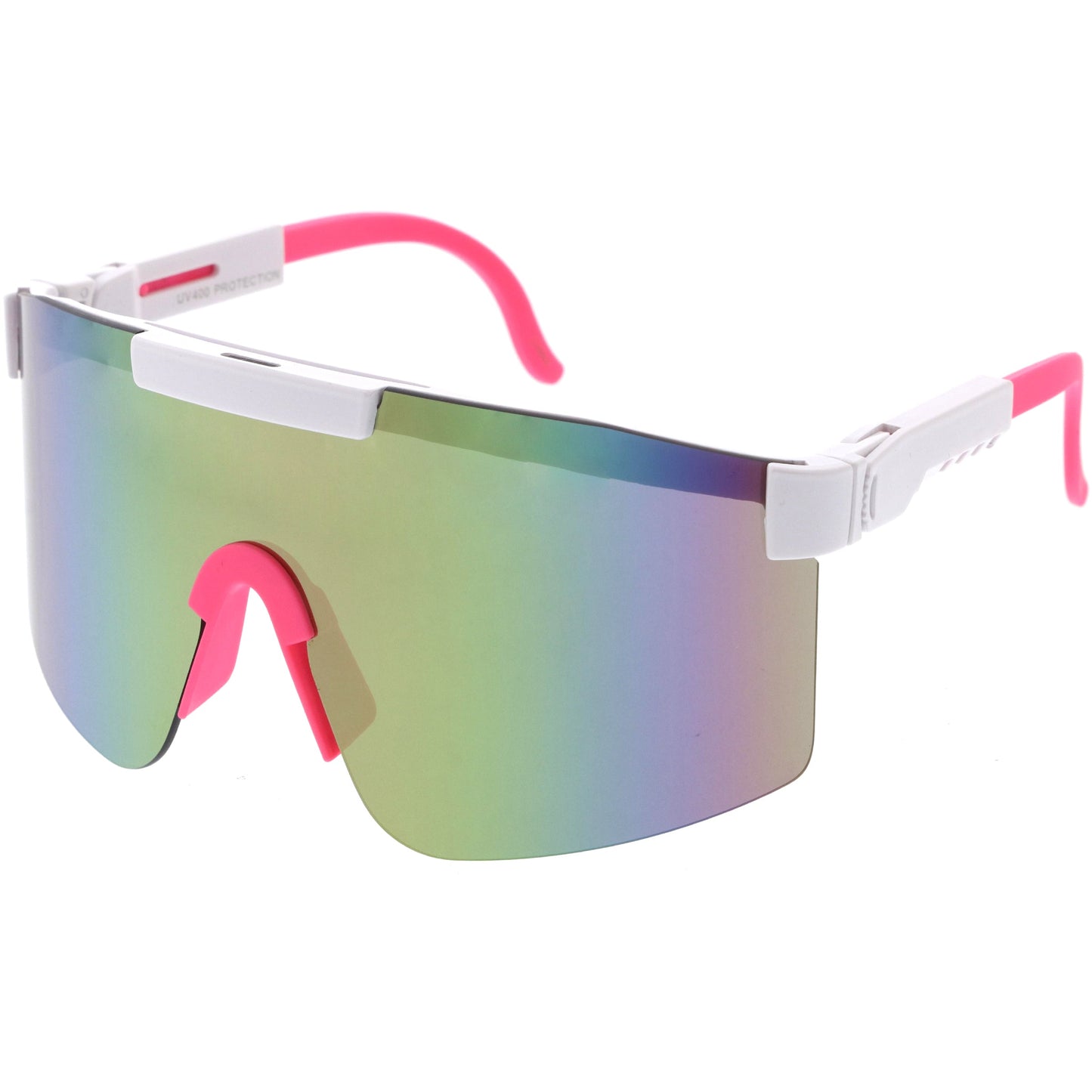 Adjustable Futuristic Side Panel Cyberpunk Monoblock Shield Sunglasses D266