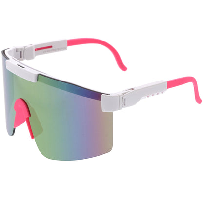 Adjustable Futuristic Side Panel Cyberpunk Monoblock Shield Sunglasses D266