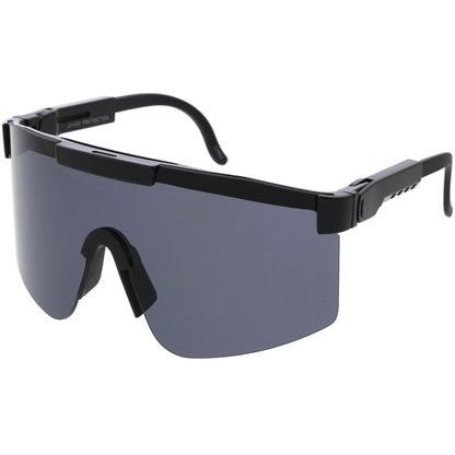 Adjustable Futuristic Side Panel Cyberpunk Monoblock Shield Sunglasses D266
