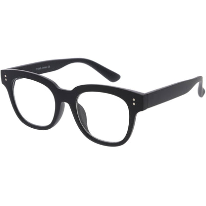 Bold Thick Rimmed Square Clear Blue Light Glasses D283