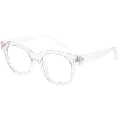 Bold Thick Rimmed Square Clear Blue Light Glasses D283