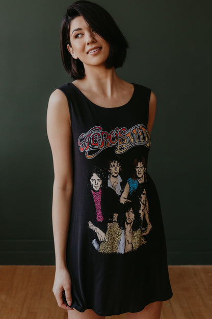 Aerosmith Tank Dress Tee Black