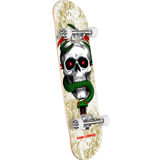 Powell Peralta Skull & Snake Birch Skateboard Complete - 7.75″ White/Metallic Gold