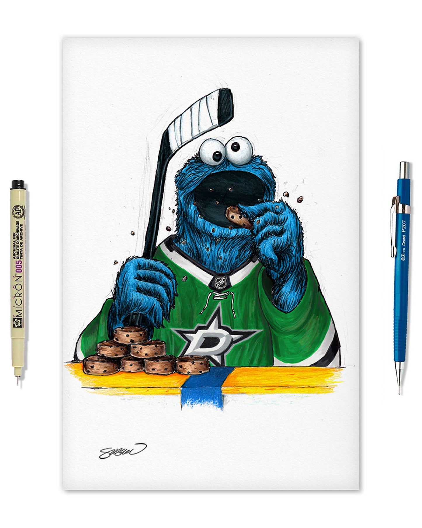 Cookie Monster x NHL Stars Limited Edition Art Print