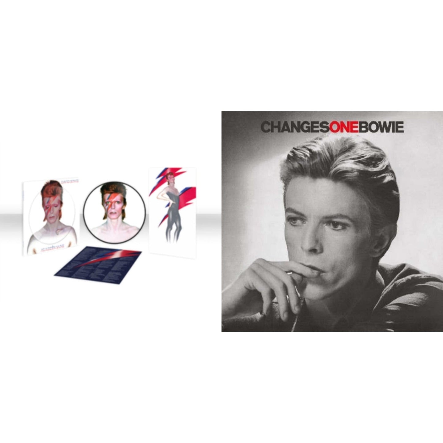 David Bowie - Changesonebowie (180G) & Aladdin Sane (2013 Remaster) (Picture Disc) - LP Vinyl Bundle