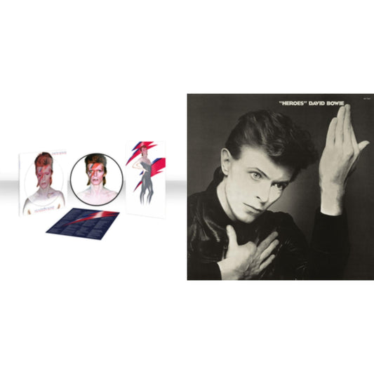 David Bowie - Heroes (2017 Remaster) & Aladdin Sane (2013 Remaster) (Picture Disc) - LP Vinyl Bundle