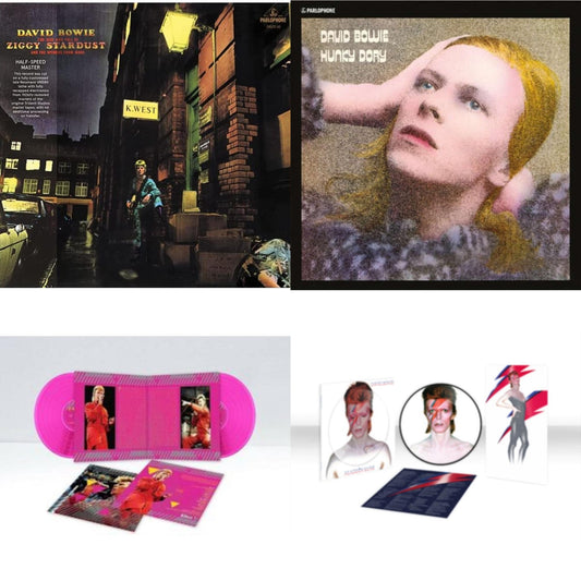 David Bowie - Rise & Fall Of Ziggy Stardust & The Spiders From Mars (2012 Remaster/Half-Speed Master) & Montreal '87 (Limited/Pink LP Vinyl) & Aladdin Sane (2013 Remaster) (Picture Disc) & Hunky Dory