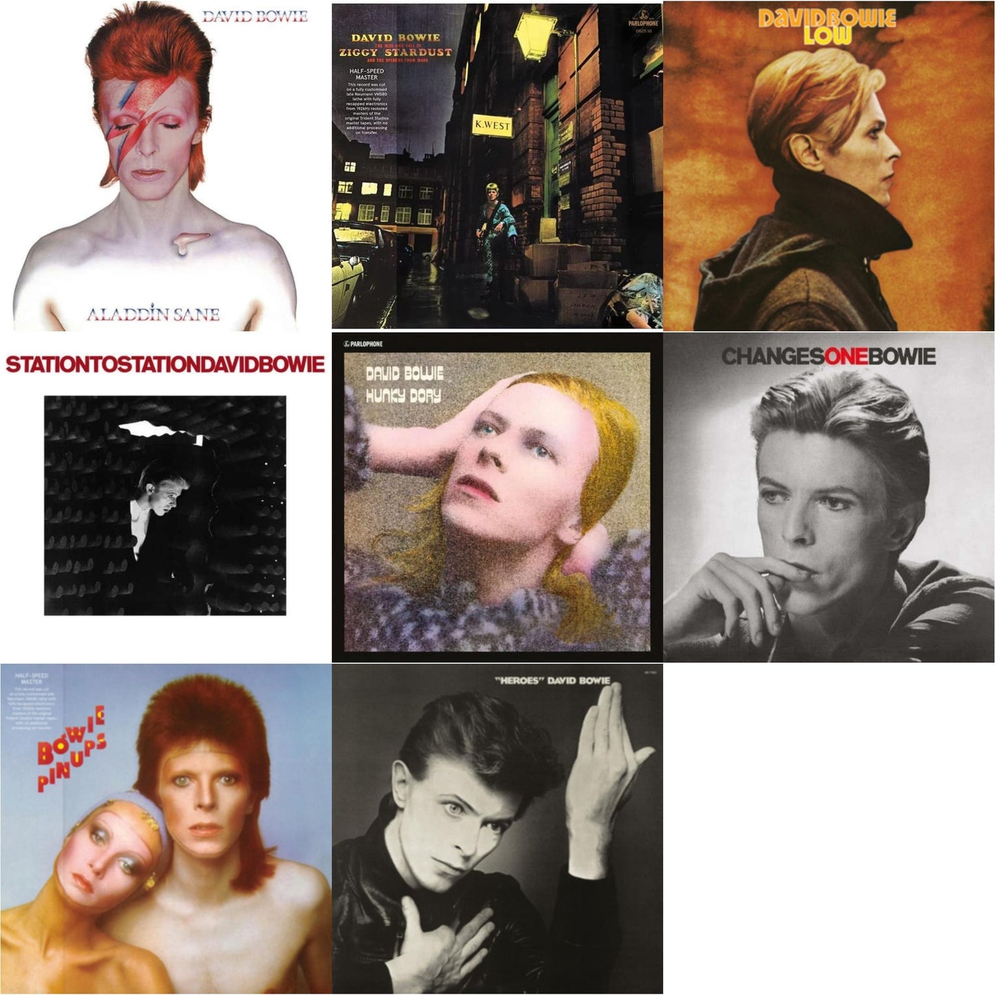 David Bowie - Heroes (2017 Remaster) & Low (2017 Remaster) & Station To Station (2016 Remastered Version) & Changesonebowie (180G) & Rise & Fall Of Ziggy Stardust & The Spiders From Mars (2012 Remaster/Half-Speed Master) & Pinups (2015 Remaster) &