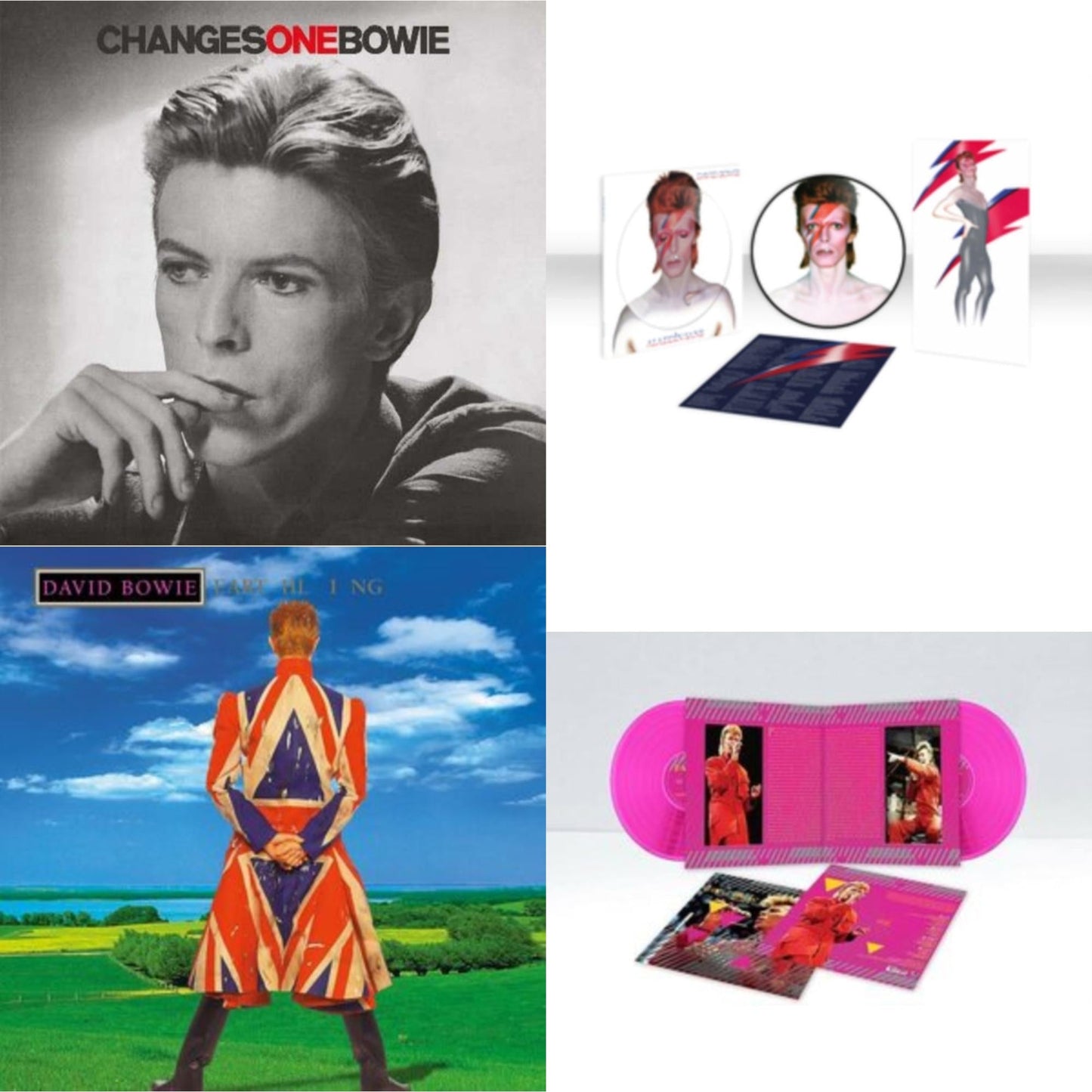 David Bowie - Earthling (2021 Remaster/2LP) & Changesonebowie (180G) & Montreal '87 (Limited/Pink LP Vinyl) & Aladdin Sane (2013 Remaster) (Picture Disc)