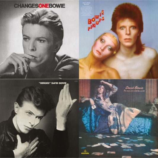 David Bowie - Heroes (2017 Remaster) & Changesonebowie (180G) & Pinups (2015 Remaster) & Man Who Sold The World (2015 Remaster) - LP Vinyl Bundle