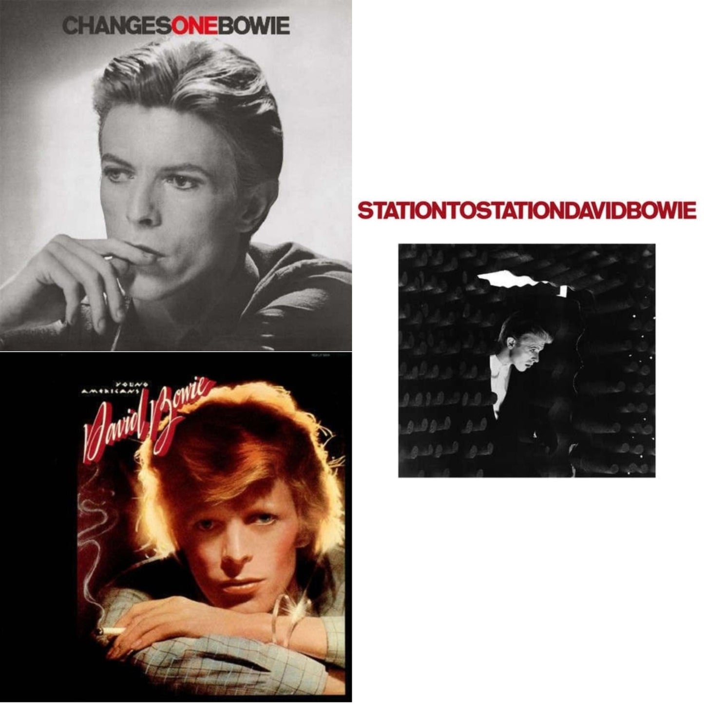 David Bowie - Station To Station (2016 Remastered Version) & Young Americans (2016 Remastered Version) & Changesonebowie (180G) - LP Vinyl Bundle