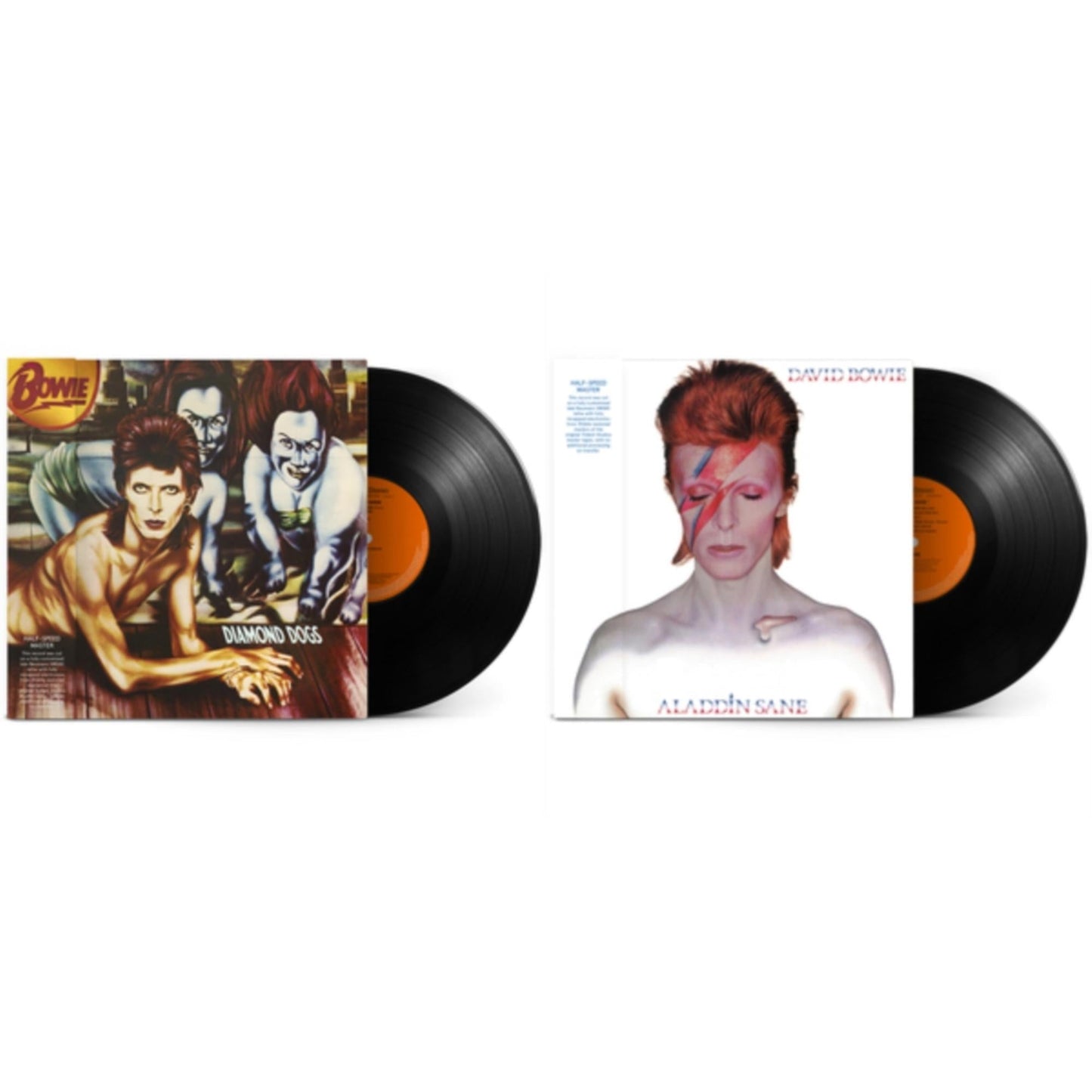 David Bowie - Aladdin Sane (2013 Remaster) (Half Speed Master) & Diamond Dogs (50Th Anniversary Half Speed Master) - LP Vinyl Bundle