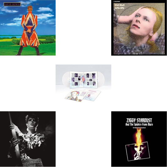 David Bowie - Earthling (2021 Remaster/2LP) & Hunky Dory (2015 Remaster/50Th Anniv/Picture Disc) & Live Los Angeles 1974 (White LP Vinyl/Limited) & Rock N Roll Star & Ziggy Stardust & The Spiders From Mars Ost (2LP)