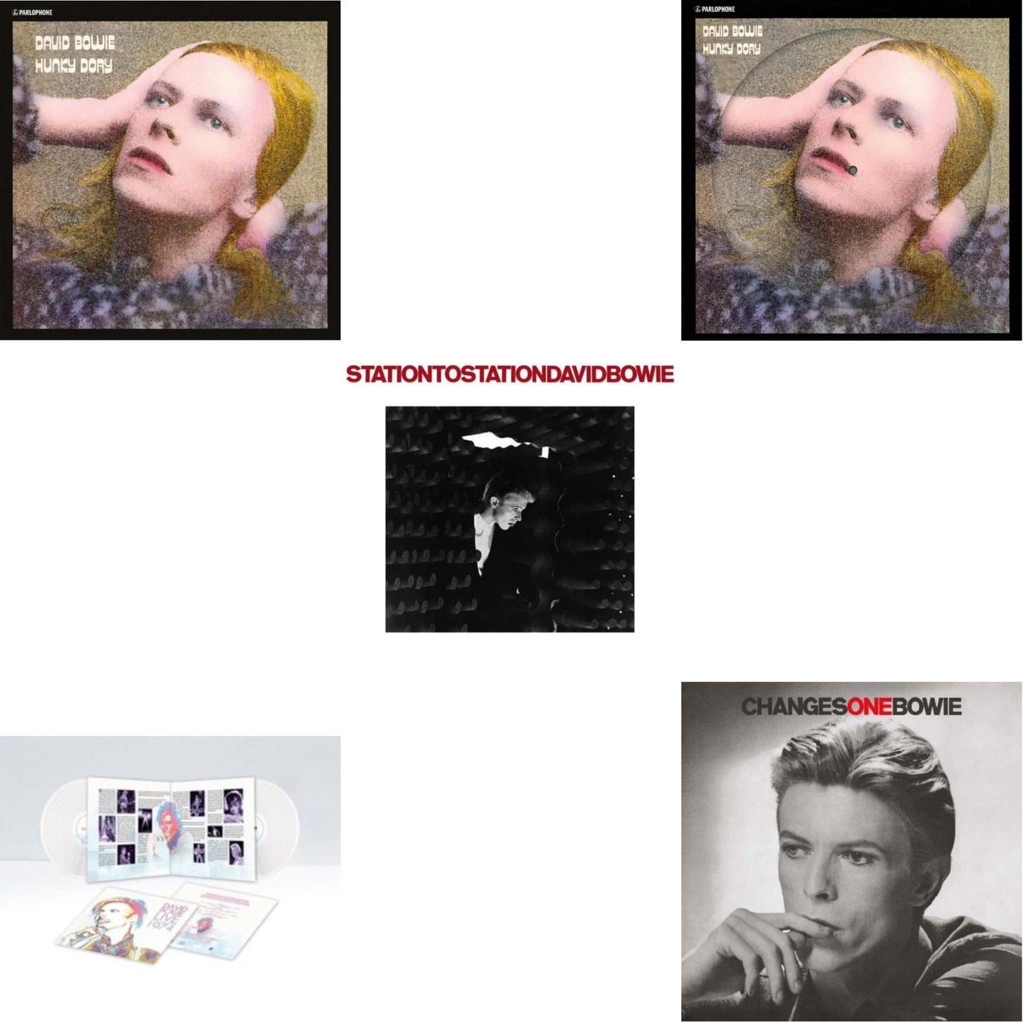 David Bowie - Station To Station (2016 Remastered Version) & Changesonebowie (180G) & Hunky Dory (2015 Remaster/50Th Anniv/Picture Disc) & Live Los Angeles 1974 (White LP Vinyl/Limited) & Hunky Dory