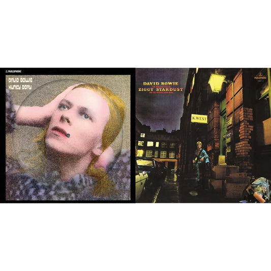 David Bowie - Hunky Dory (2015 Remaster/50Th Anniv/Picture Disc) & Rise & Fall Of Ziggy Stardust (2012 Remaster) - LP Vinyl Bundle