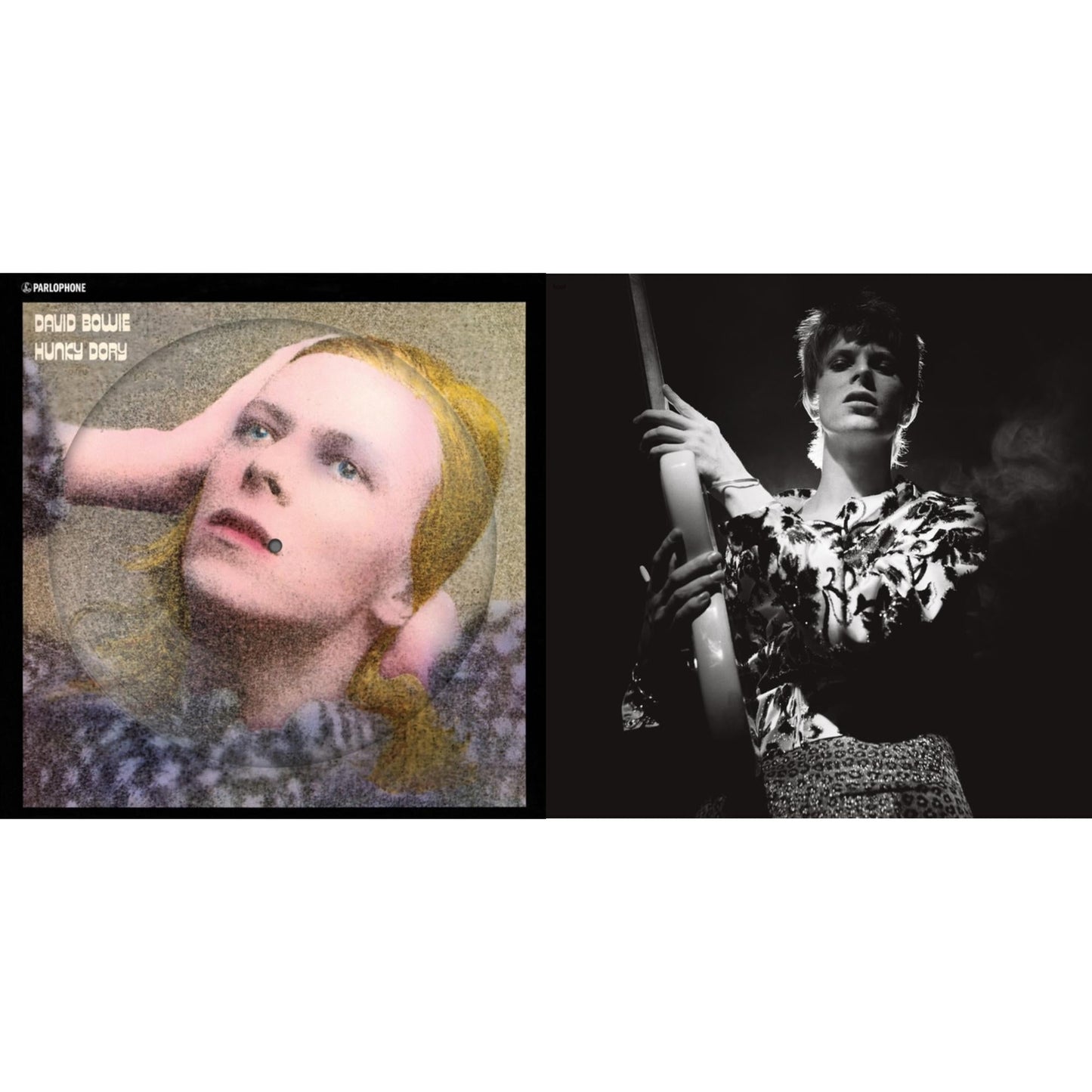 David Bowie - Hunky Dory (2015 Remaster/50Th Anniv/Picture Disc) & Rock N Roll Star - LP Vinyl Bundle