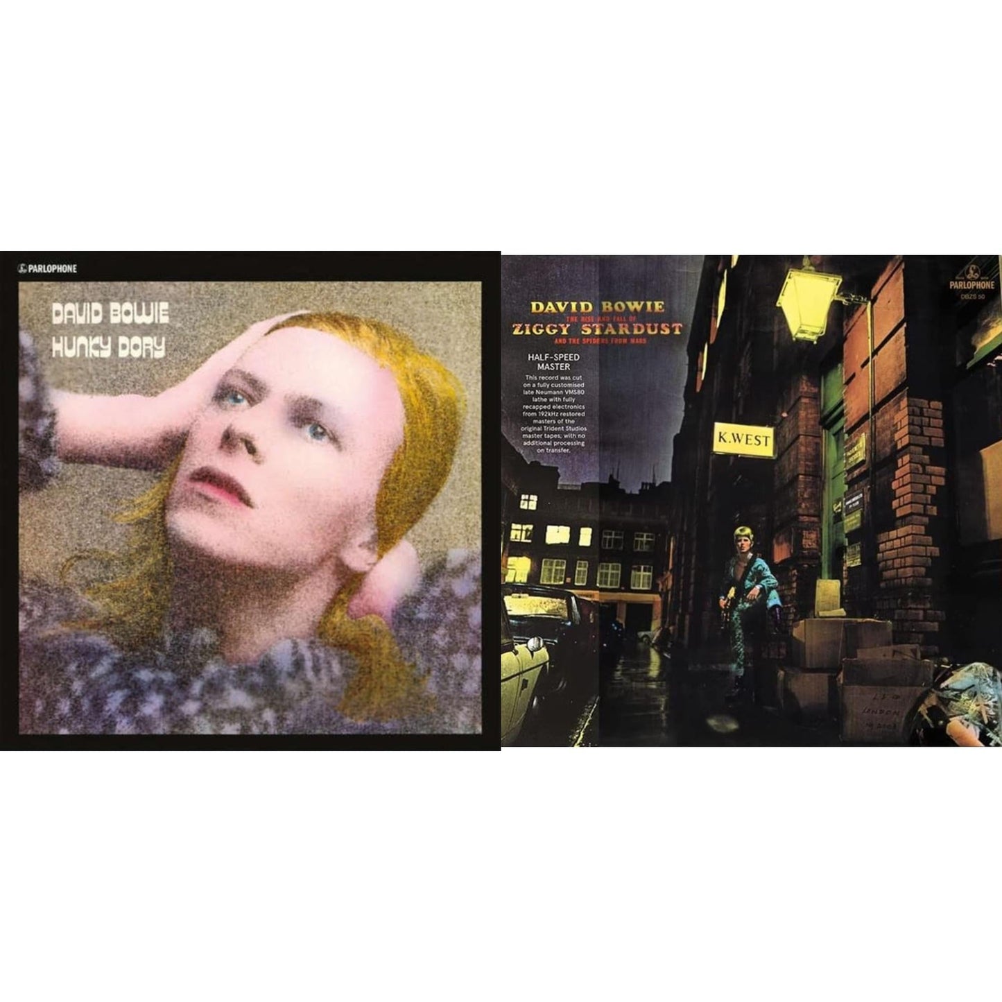 David Bowie - Rise & Fall Of Ziggy Stardust & The Spiders From Mars (2012 Remaster/Half-Speed Master) & Hunky Dory - LP Vinyl Bundle