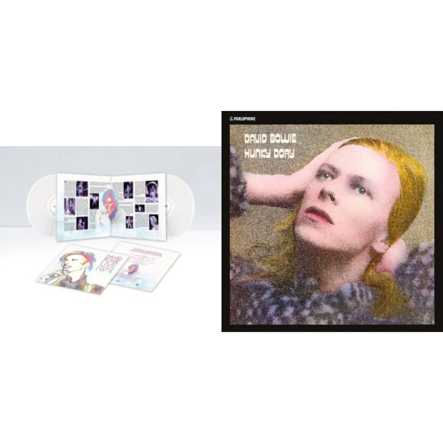 David Bowie - Live Los Angeles 1974 (White LP Vinyl/Limited) & Hunky Dory