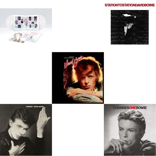 David Bowie - Heroes (2017 Remaster) & Station To Station (2016 Remastered Version) & Young Americans (2016 Remastered Version) & Changesonebowie (180G) & Live Los Angeles 1974 (White LP Vinyl/Limited)