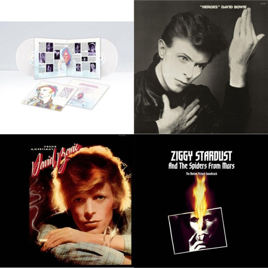 David Bowie - Heroes (2017 Remaster) & Young Americans (2016 Remastered Version) & Live Los Angeles 1974 (White LP Vinyl/Limited) & Ziggy Stardust & The Spiders From Mars Ost (2LP)