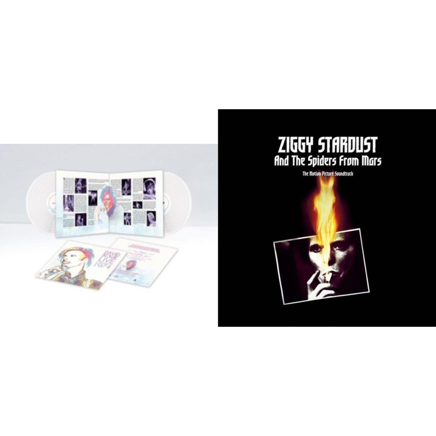 David Bowie - Live Los Angeles 1974 (White LP Vinyl/Limited) & Ziggy Stardust & The Spiders From Mars Ost (2LP)