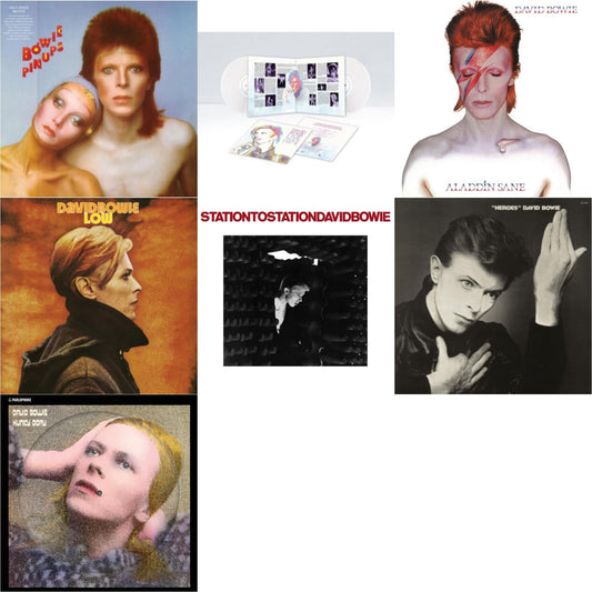 David Bowie - Heroes (2017 Remaster) & Low (2017 Remaster) & Station To Station (2016 Remastered Version) & Hunky Dory (2015 Remaster/50Th Anniv/Picture Disc) & Live Los Angeles 1974 (White LP Vinyl/Limited) & Pinups (2015 Remaster) & Aladdin Sane