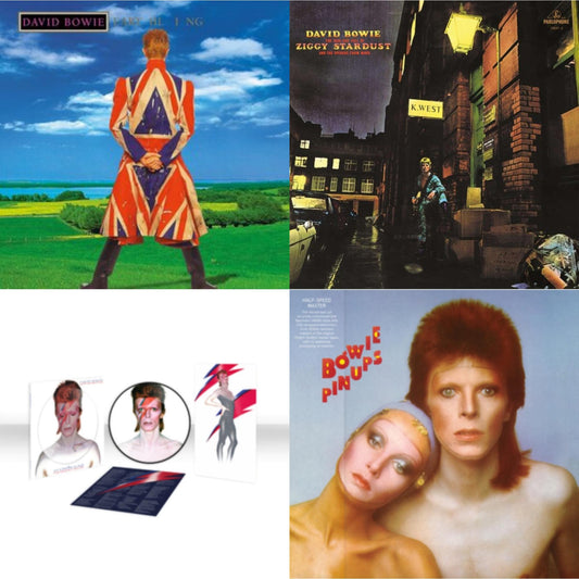 David Bowie - Earthling (2021 Remaster/2LP) & Aladdin Sane (2013 Remaster) (Picture Disc) & Pinups (2015 Remaster) & Rise & Fall Of Ziggy Stardust (2012 Remaster)