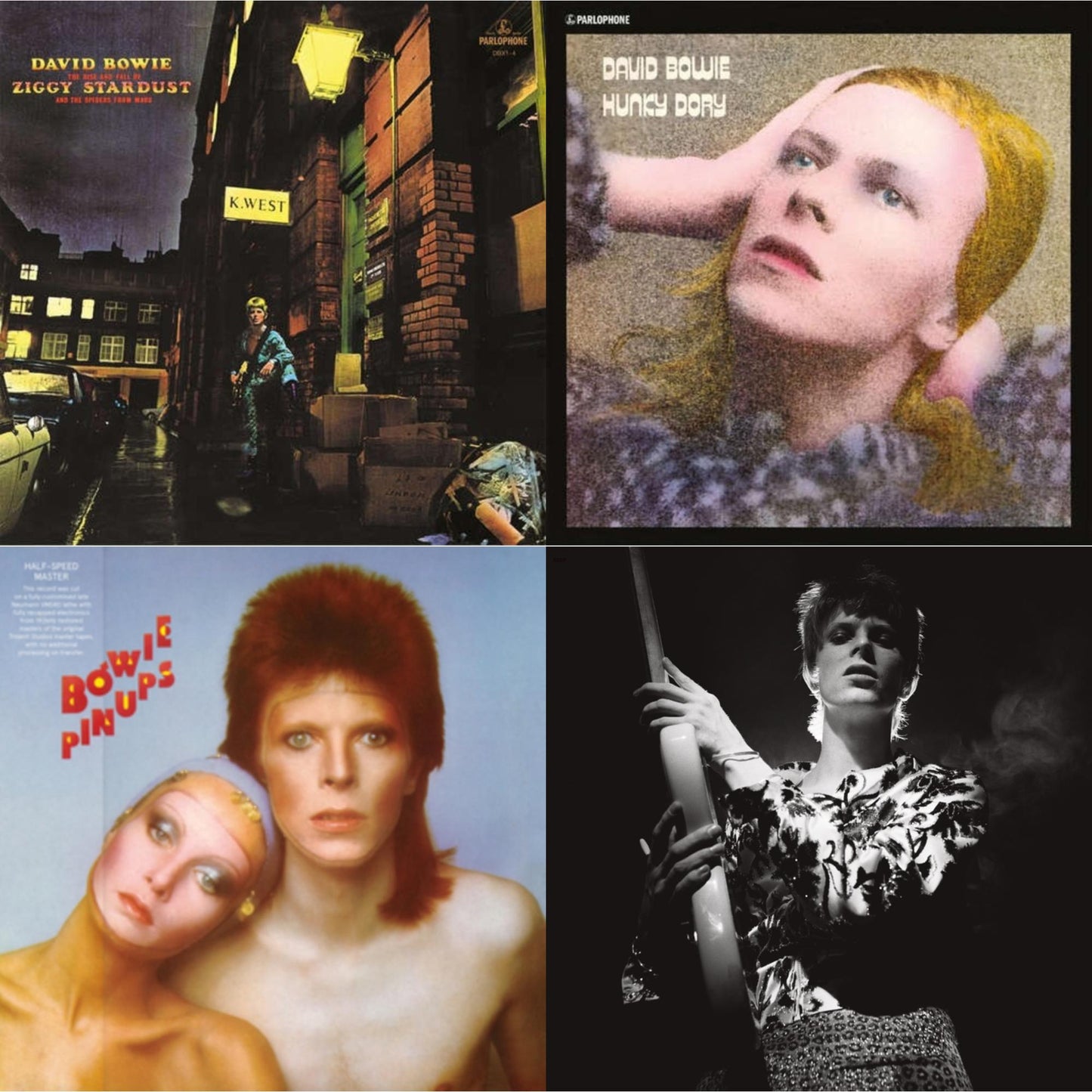 David Bowie - Pinups (2015 Remaster) & Rock N Roll Star & Rise & Fall Of Ziggy Stardust (2012 Remaster) & Hunky Dory - LP Vinyl Bundle