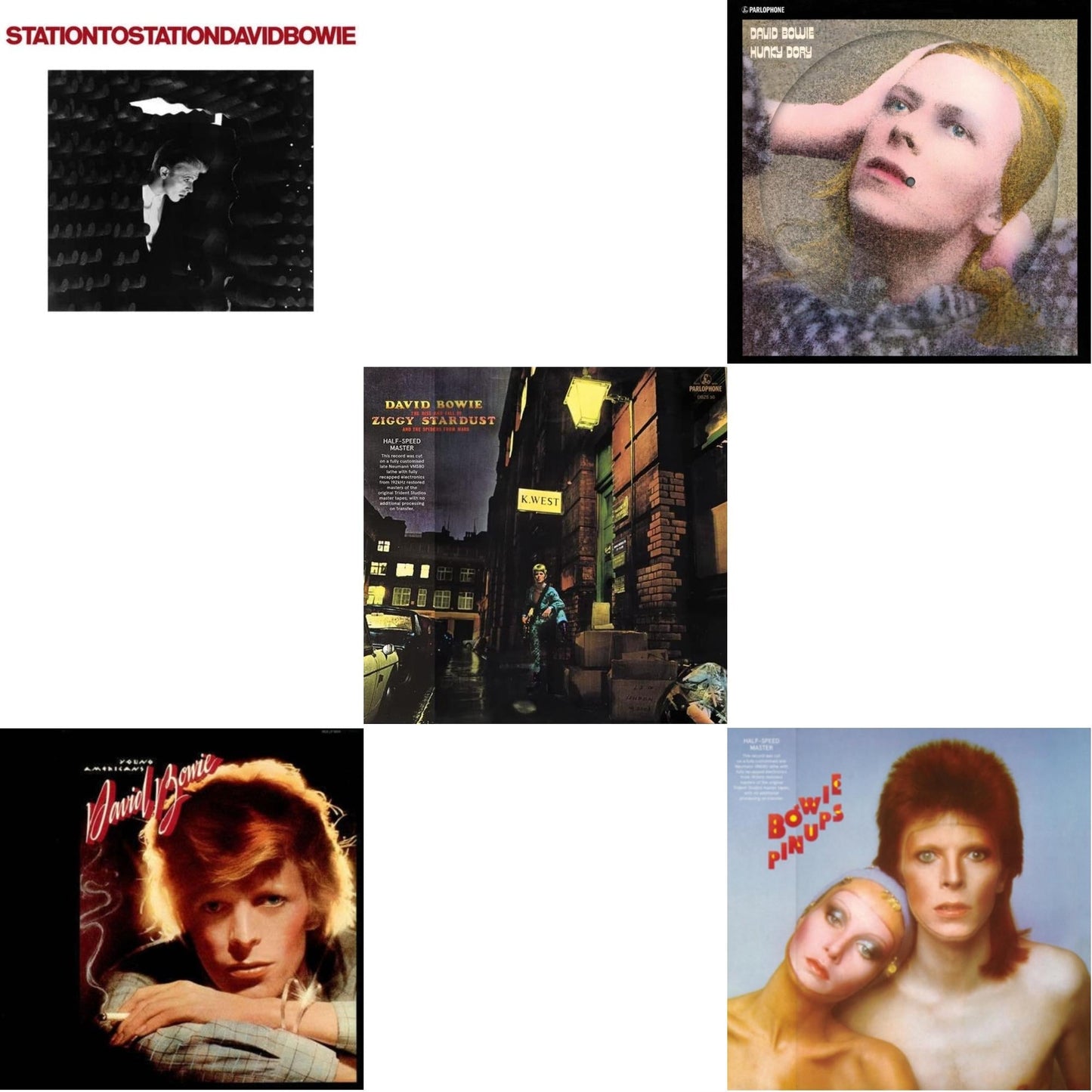 David Bowie - Station To Station (2016 Remastered Version) & Young Americans (2016 Remastered Version) & Rise & Fall Of Ziggy Stardust & The Spiders From Mars (2012 Remaster/Half-Speed Master) & Hunky Dory (2015 Remaster/50Th Anniv/Picture Disc) &