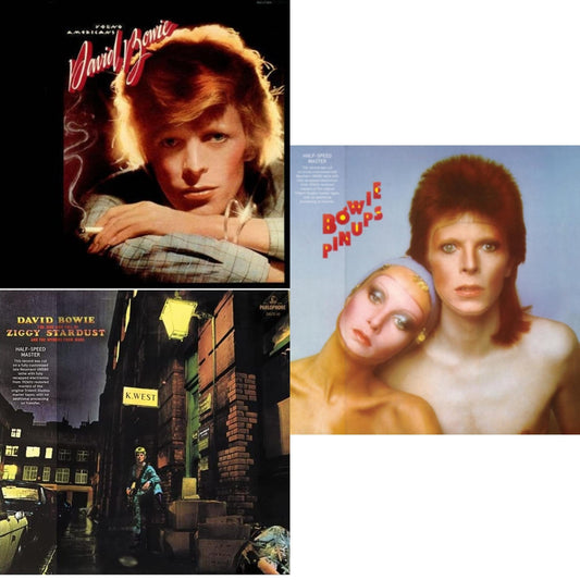 David Bowie - Young Americans (2016 Remastered Version) & Rise & Fall Of Ziggy Stardust & The Spiders From Mars (2012 Remaster/Half-Speed Master) & Pinups (2015 Remaster) - LP Vinyl Bundle