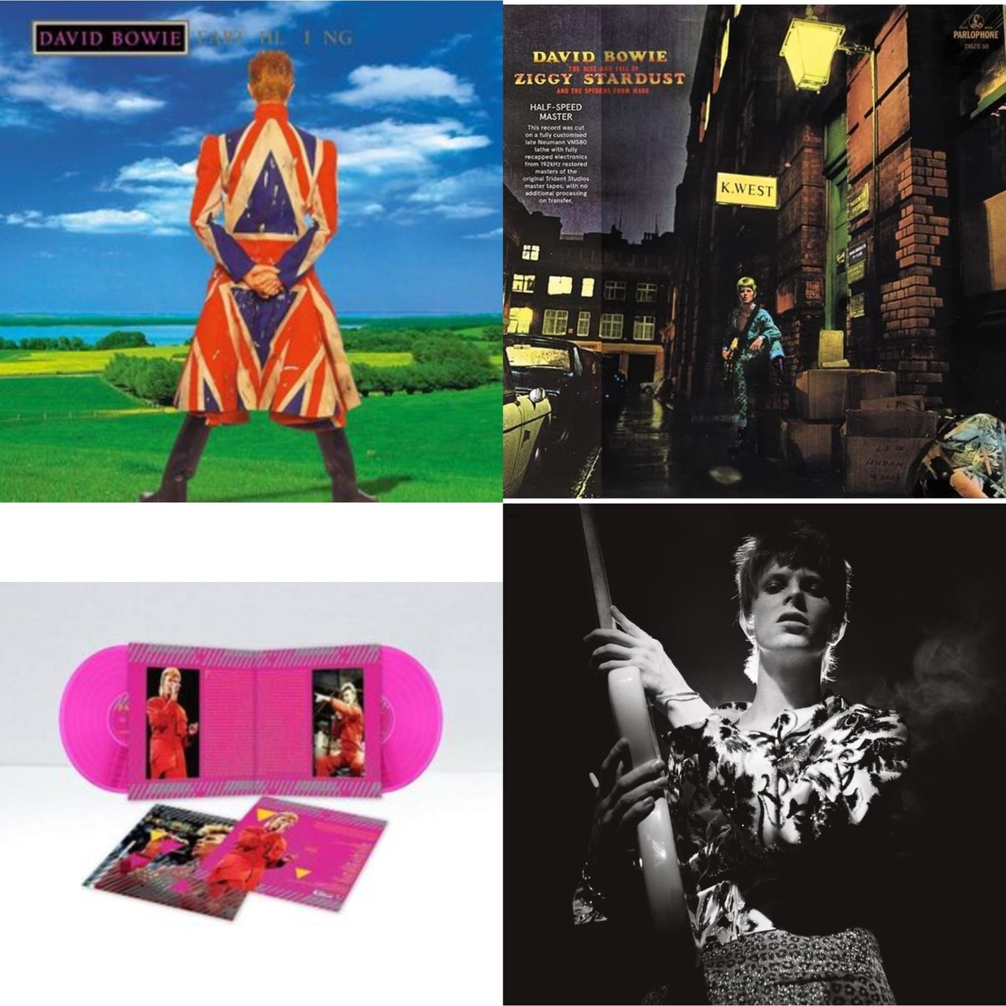 David Bowie - Earthling (2021 Remaster/2LP) & Rise & Fall Of Ziggy Stardust & The Spiders From Mars (2012 Remaster/Half-Speed Master) & Montreal '87 (Limited/Pink LP Vinyl) & Rock N Roll Star