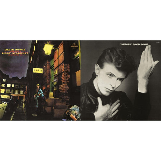 David Bowie - Heroes (2017 Remaster) & Rise & Fall Of Ziggy Stardust (2012 Remaster) - LP Vinyl Bundle