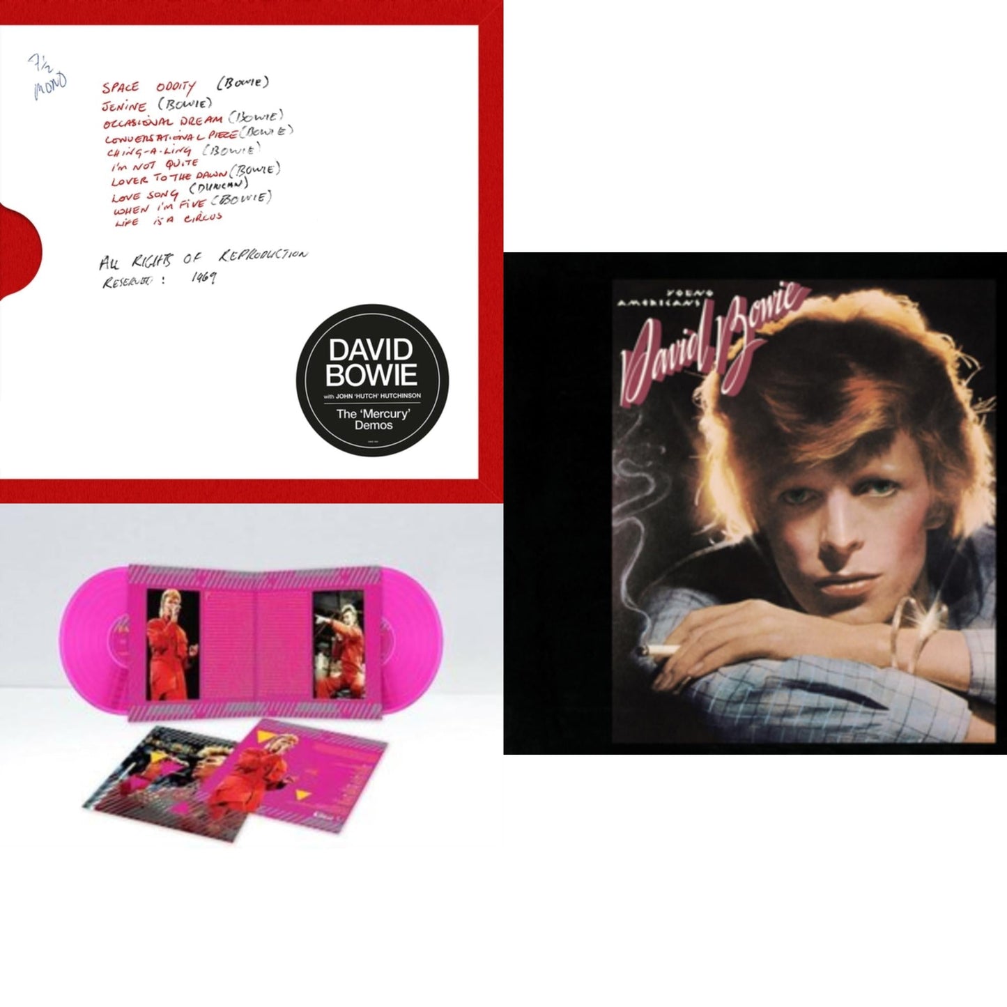 David Bowie - Mercury Demos & Montreal '87 (Limited/Pink LP Vinyl) & Young Americans (50Th Anniversary/Half Speed Master)